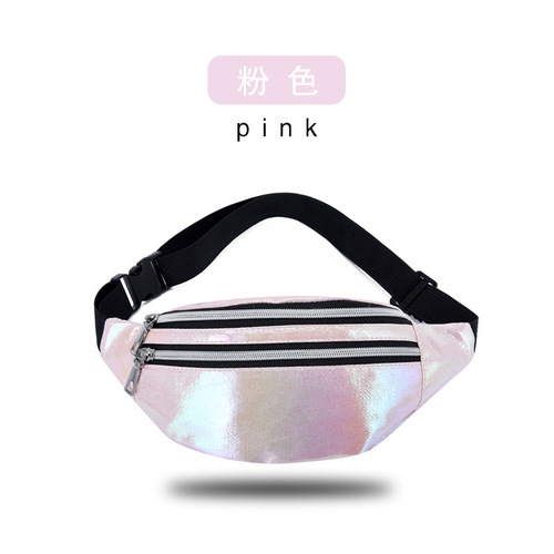 Clearance Lady Waist Bag, Rainbow Laser Fashion Waist Bag, Crossbody Phone Bag