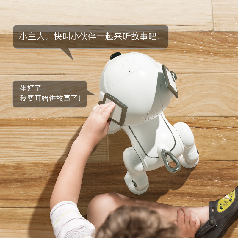 Control remoto educación temprana inteligente robot perro juguete para niños caminando puede llamar robot eléctrico programación truco cachorro niños
