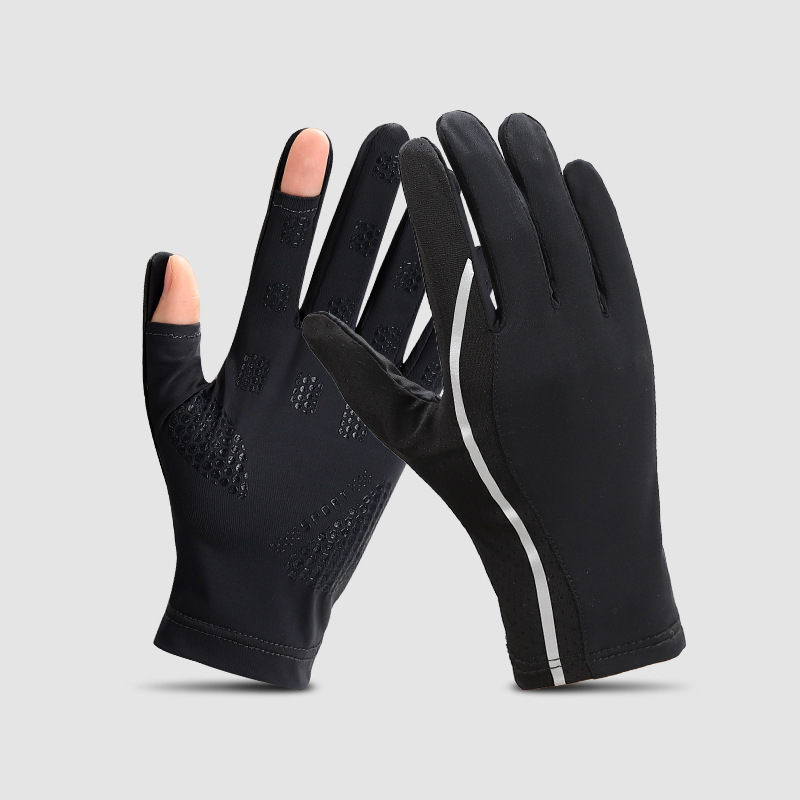 Guantes de hielo de verano protector solar anti-UV delgados transpirables para montar al aire libre guantes de pantalla táctil