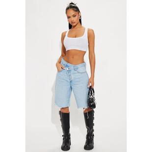 N 85104 High Waist Loose Denim Shorts ����ţ�ж�ѝ ���l