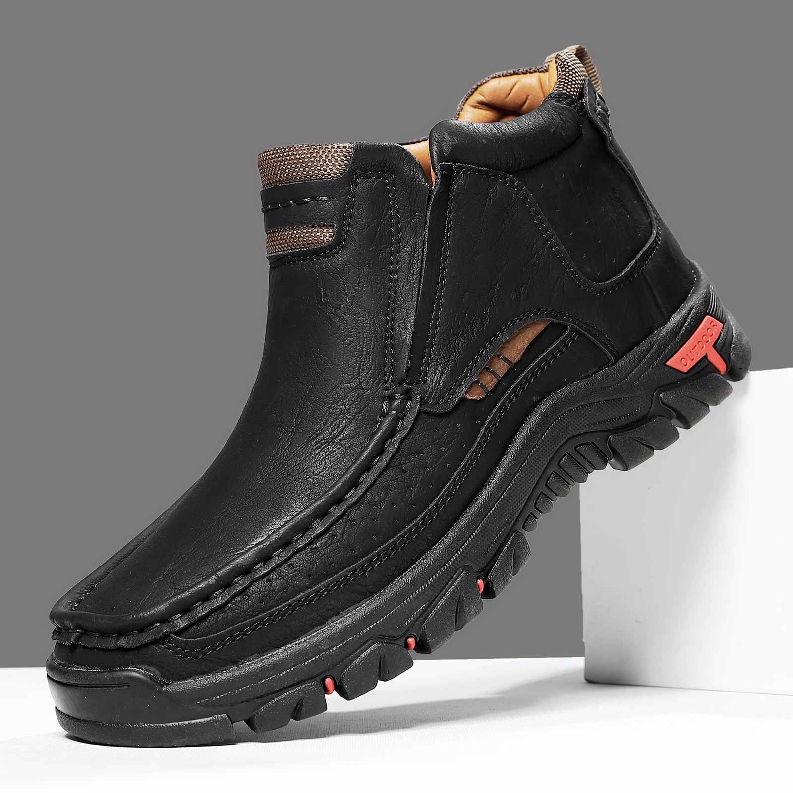 Men's Leather Dress Shoes Large Size Outdoor Casual Leather Shoes Hiking Shoes 33238_vogvips.com