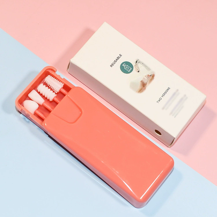 Многоразовые силиконовые ватные палочки для макияжа с двойным концом, портативные, для трансграничной торговли