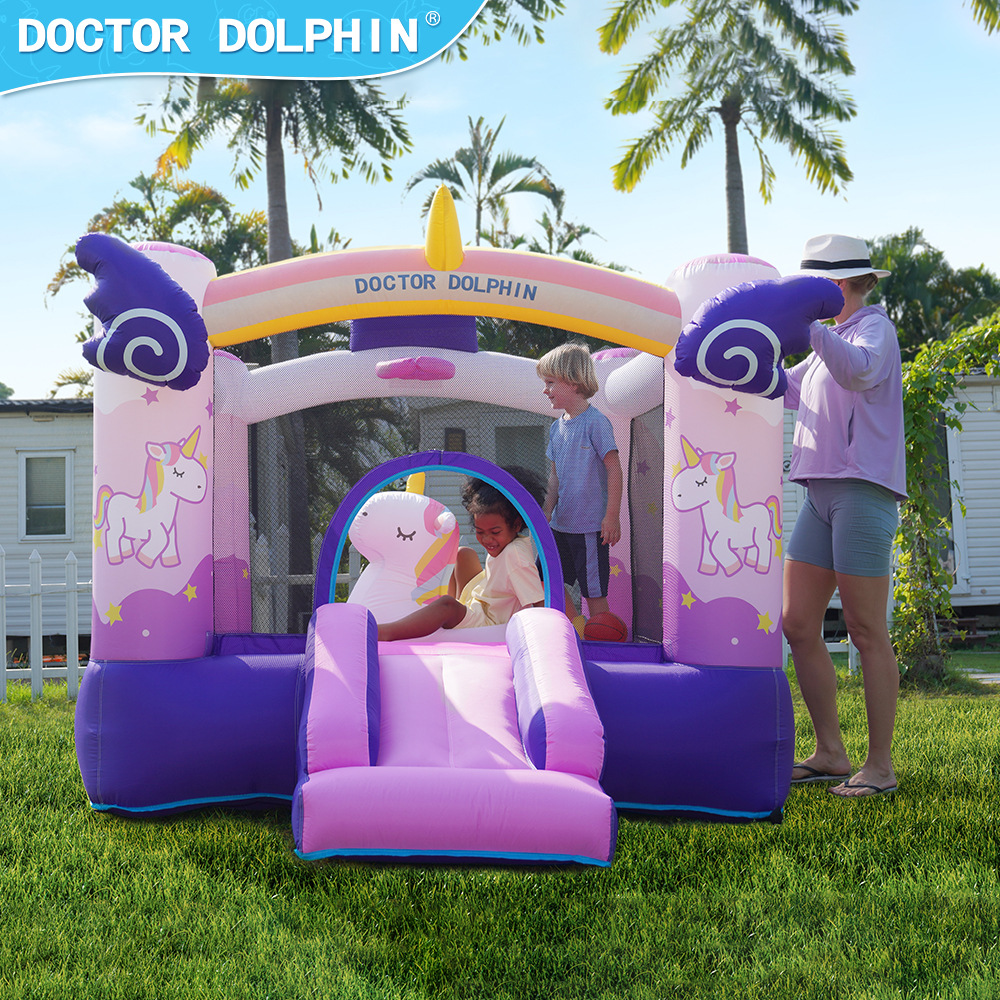 Dr. Pig inflatable castillo infantil pequeño inflatable casero slide juguetes indoor y outdoor fiesta inflatable castillo image 1