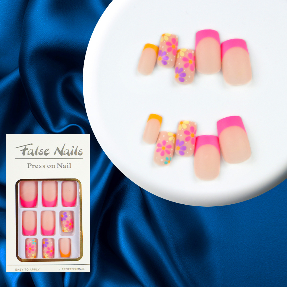 Fuchsia nail stickers