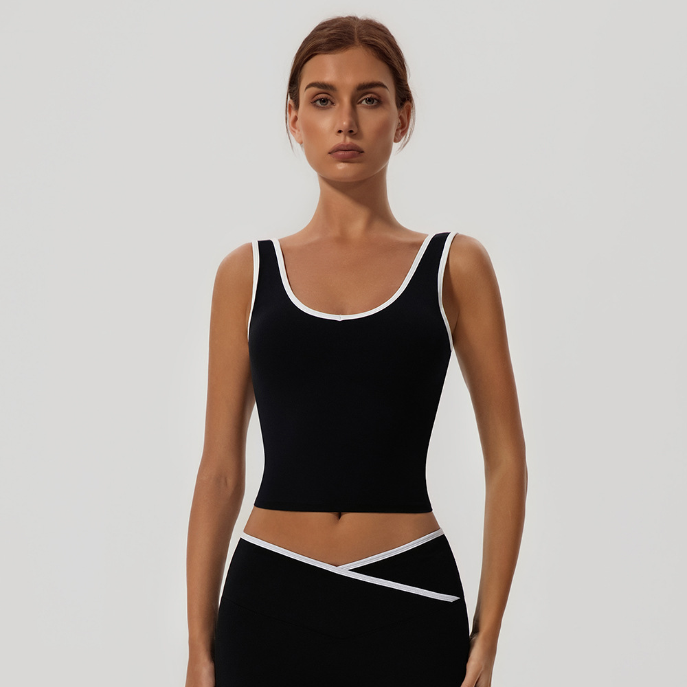 Nuevo color transfronterizo chaleco deportivo transpirable desnudo sensación de correr acondicionamiento físico ropa de yoga bra superior