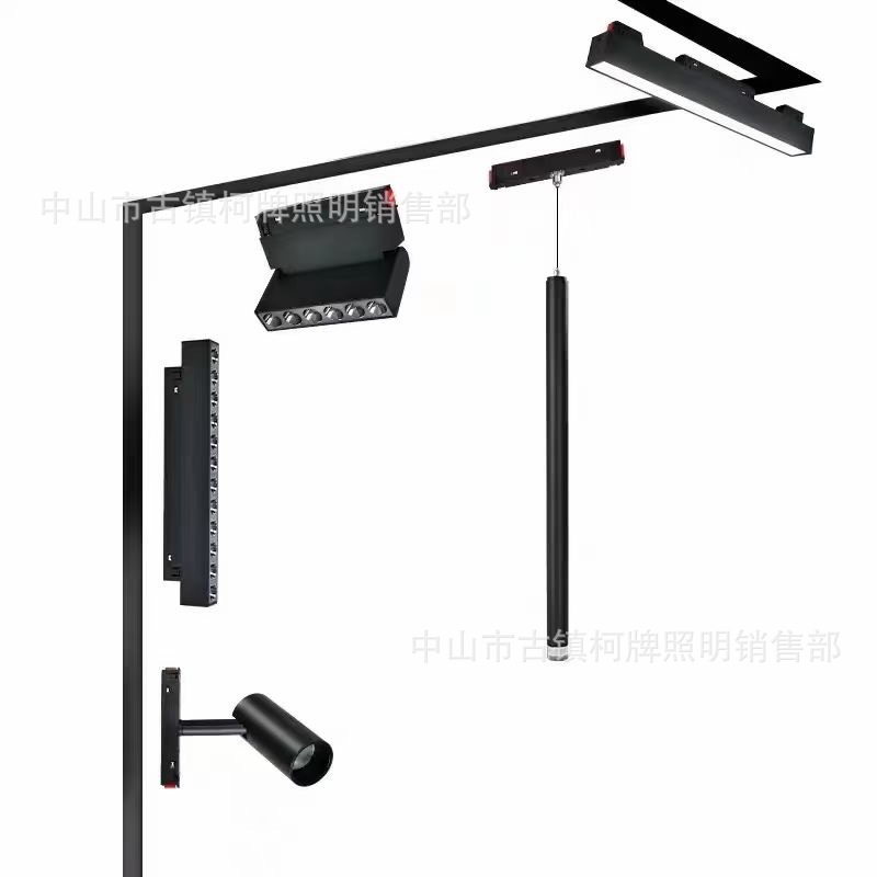 20 개의 자기 트랙 조명 회색 어두운 장착 OSRAM LED 라인 조명 게스트 레스토랑 호스팅되지 않은 조명 기장 지혜