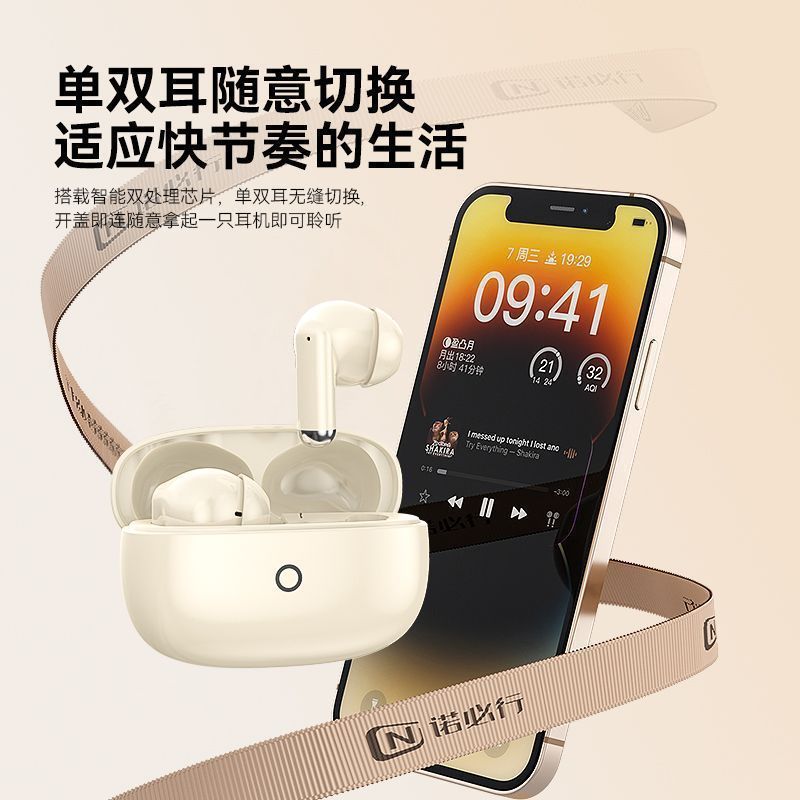 NE101 toda la red explotó la voz de Berlín de mango corto tipo auriculares Bluetooth inalámbricos verdaderos auriculares tipo auriculares de reducción de ruido en el oído