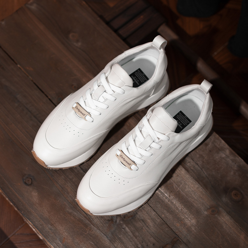 Men's shoes 2023 spring and summer casual sneakers men's running shoes trend board shoes leather White shoes a generation of hair