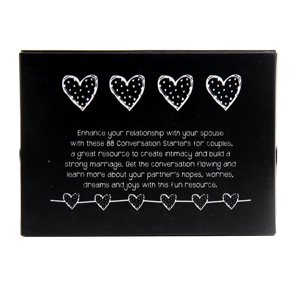 English version 88 great conversation starters couples love game board game cards