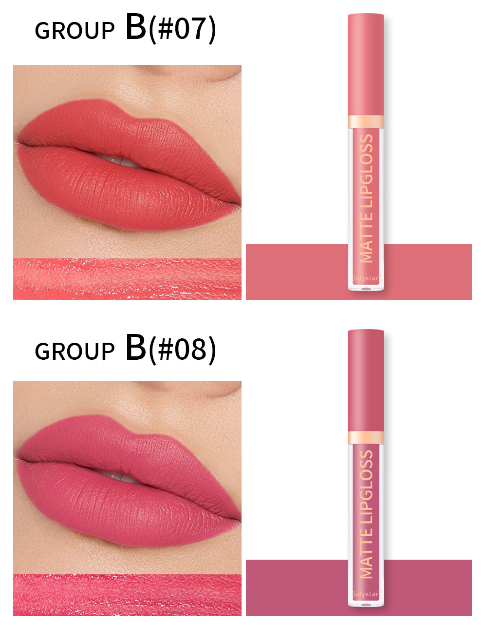 carina Rossetto in velluto con finitura opaca, set di smalti per labbra naturali e di lunga durata, sbiaditi e antiaderenti sulla tazza_voghion.com