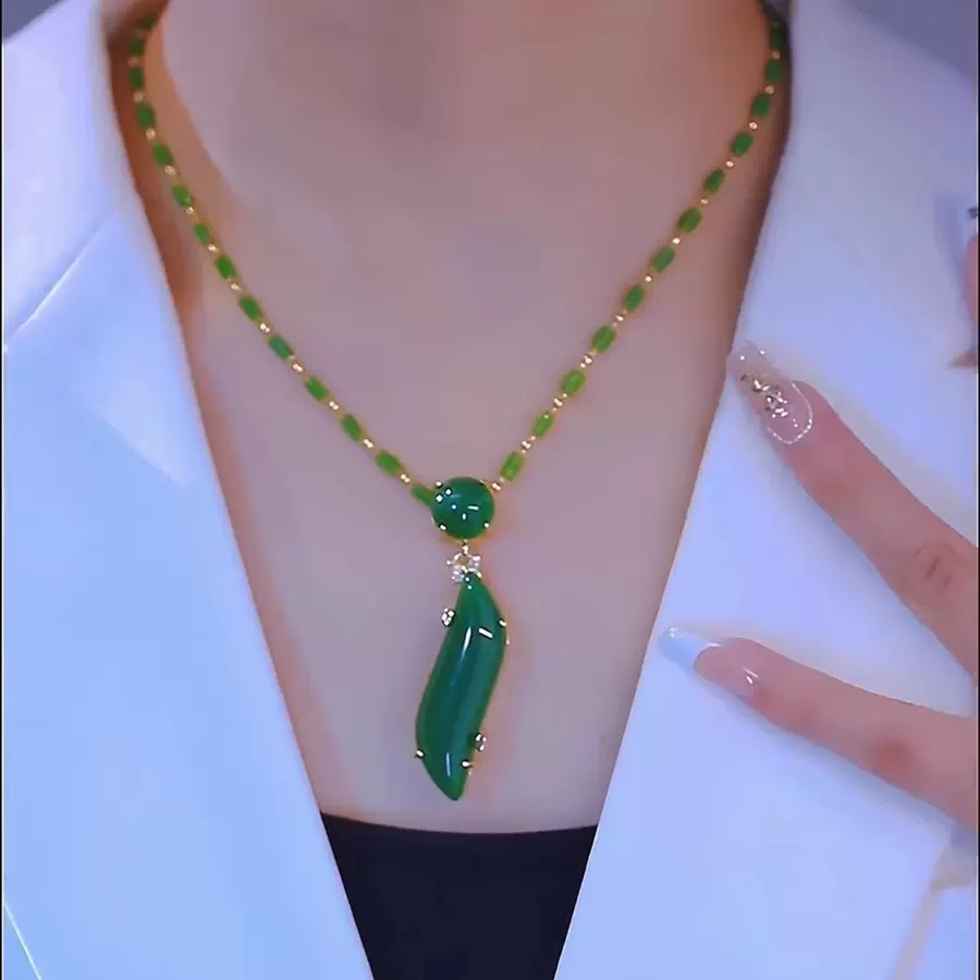 现货原创设计美人腰竹节项链抖音爆款气质时尚百搭高级感毛衣链女