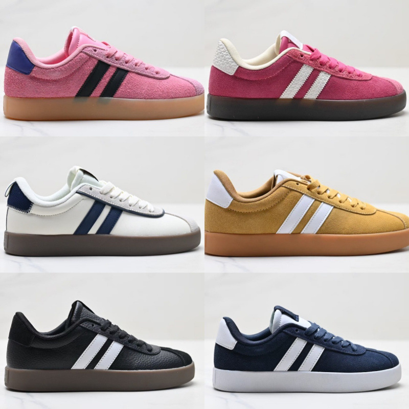 Autumn and Winter New Model Adidas Vl Court 2.0 Versatile Suede Non-Slip Wear-Resistant Lightweight Low-Top Shoes