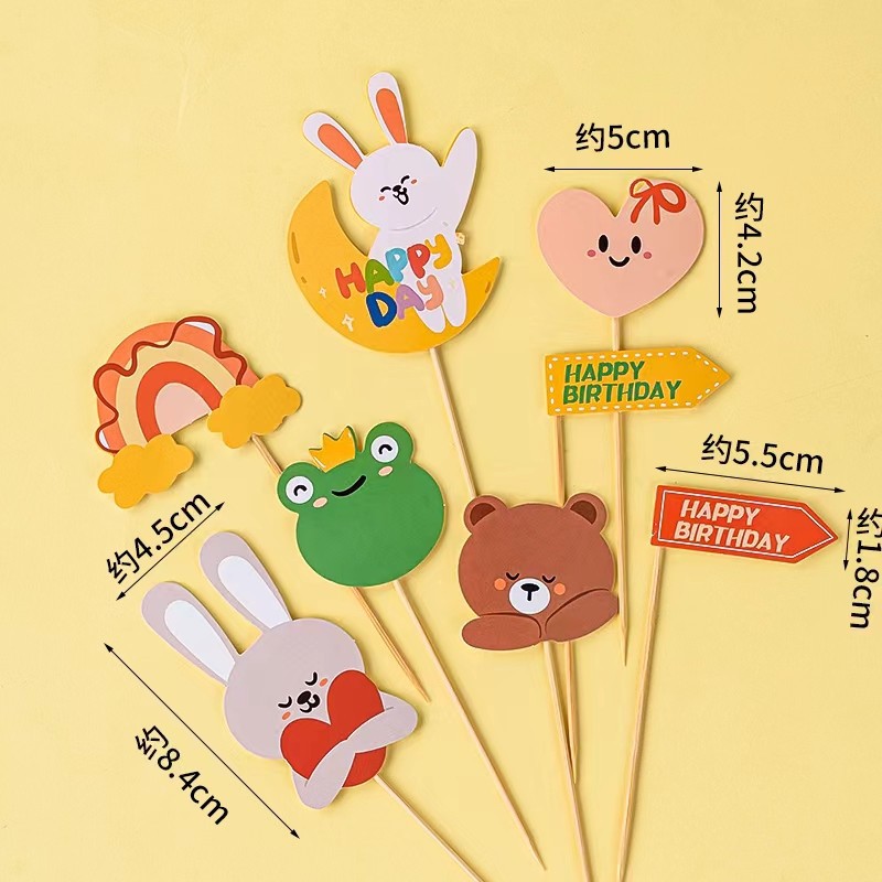 Decoración de pastel de cumpleaños para niños lindo conejillo de indias Kapibala decoración de marca para hornear postre vestido de mesa