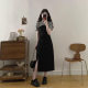 2025 Summer plus size Women's chubby girl New Style Elegant Slim Fake Two-piece Stitching Design Sense Tight Waist dress