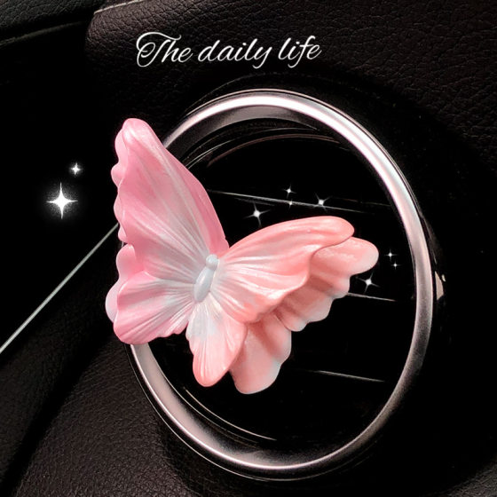 2024 new butterfly car aromatherapy expansion stone car air outlet decoration car accessories manufacturers wholesale