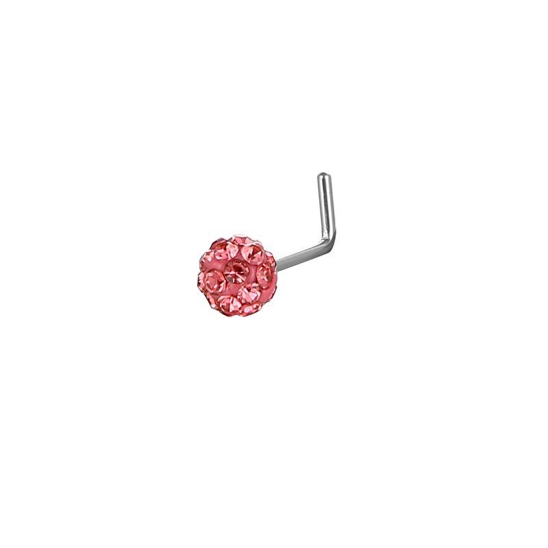 Personalisierter Nasenpiercing-Ring mit feiner Nadel und L-förmiger Kugel – Hersteller und Verkäufer_voghion.com