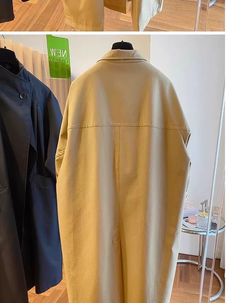 Spring Large Size Women's Clothing Casual Loose Medium And Long Small Trench Coat_ecoleips.com