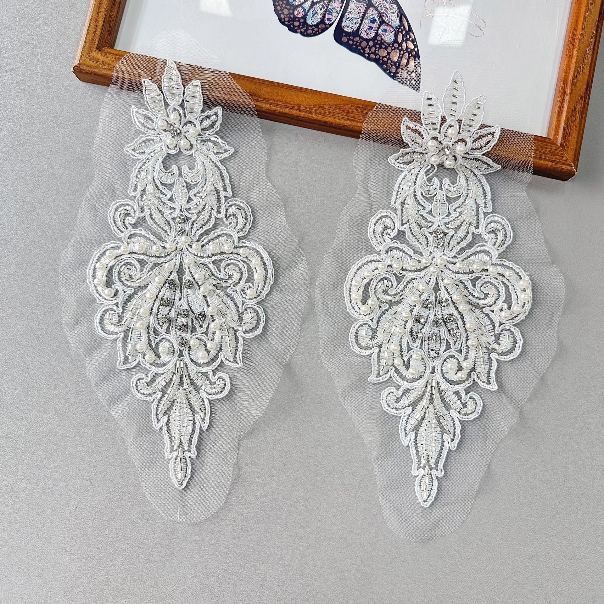 Ventas transfronterizas de encaje, cuentas bordadas, aditivos de tela, accesorios de ropa, faldas, camisas, tocado, accesorios de decoración de collar image 3