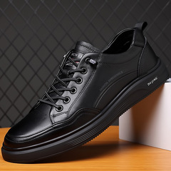 New Leather-soled Shoes for Men - Spring Casual Wholesale Korean-style Fashion Leather Shoes for Men - Simple and Versatile European Station Men's Shoes