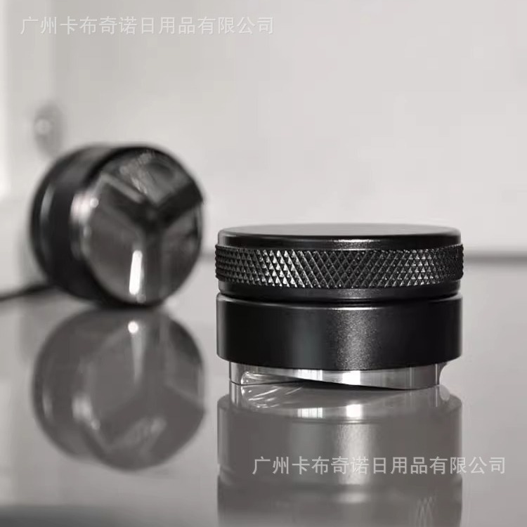 Prensa de polvo de tela de café Prensa de polvo de acero inoxidable Máquina de café italiana de fondo plano tres polvo de pulpa Martillo de prensa 51/53/58mm Universal