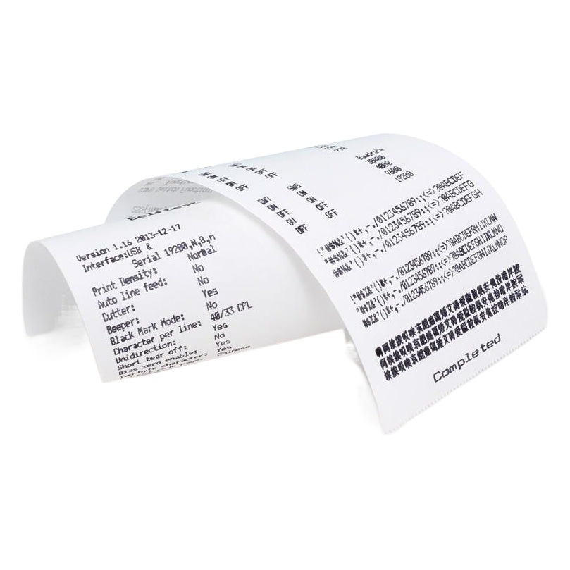 Flor de cerezo papel blanco llano 75*60 sola capa de papel de impresión de papel pequeño supermercado caja registradora de papel fuente directa