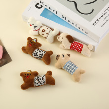 韩版毛绒长条小动物卡通配饰创意腊肠狗造型胸针女孩发饰配件公仔