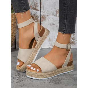 B 29162 Plus size wedge sandals ��a�¸���Ь