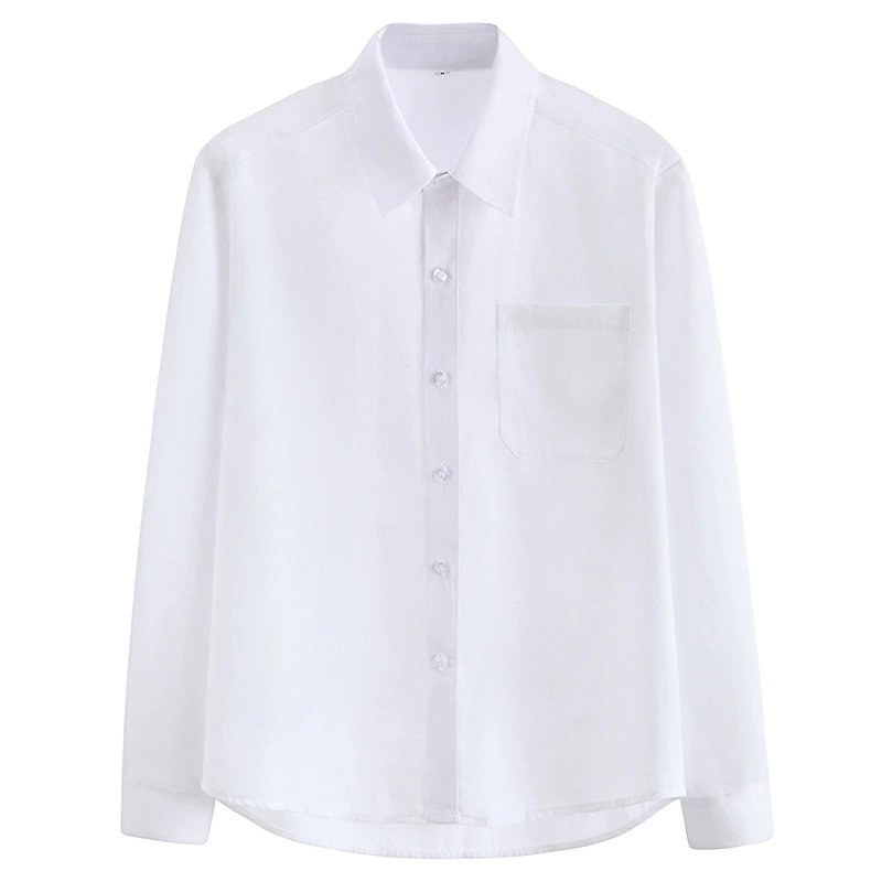Рубашка в стиле японской школьной формы, мужская, с острым воротником, длинным рукавом, для работы, учебы, классной формы, школьная форма JK, повседневная, универсальная