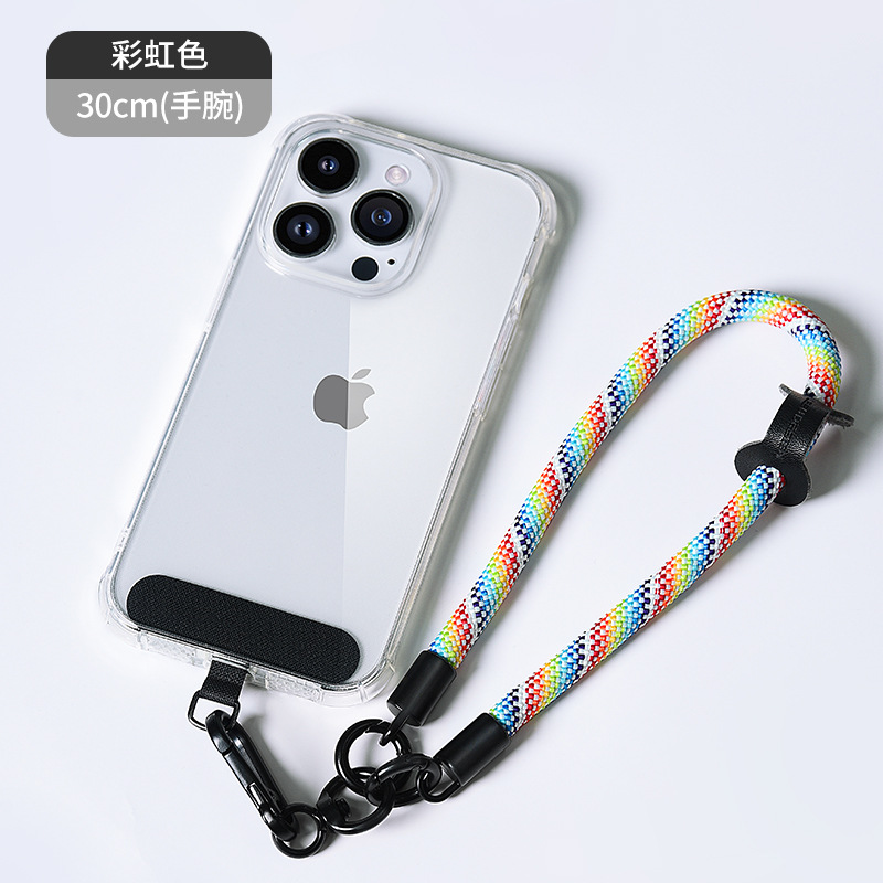 Cordón de teléfono móvil al por mayor crossbody ajustable avanzado Halter muñeca tejida Sling back clip caja del teléfono móvil correa de cordón