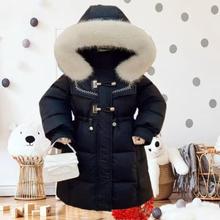女童棉服2024新款韩版时髦棉袄儿童中长款棉服高档加厚女童外套潮