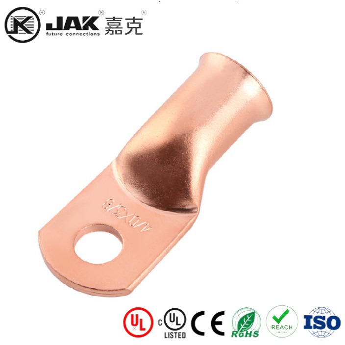 AWG美规铜管  蓄电池接线铜鼻子接线端子冷压端子 紫铜 有认证KST