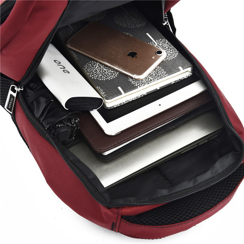 New fashionable large-capacity backpack solid color simple water-repellent business computer bag travel commuter school bag