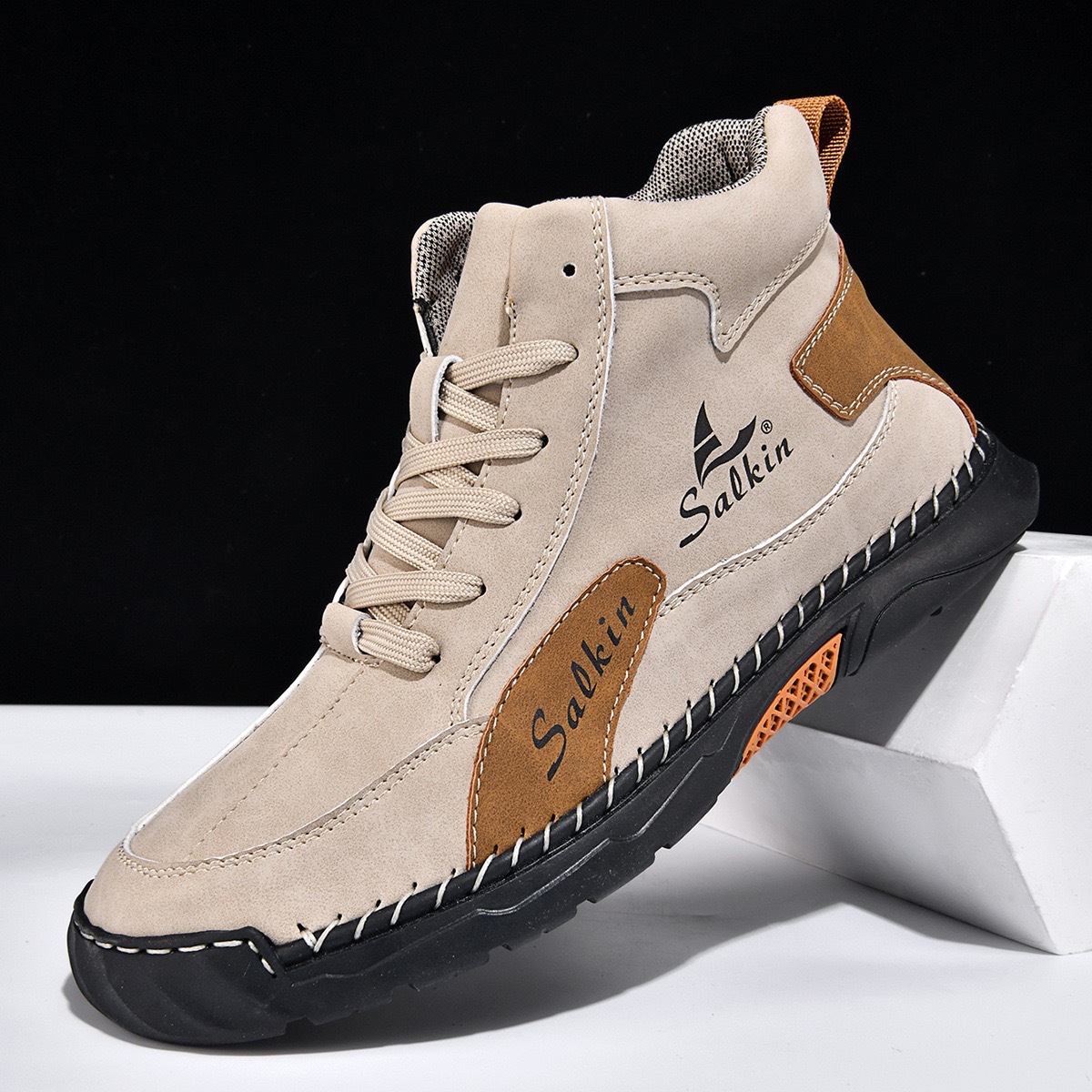 Size 48 Mid-Top Men's Shoes, Large Size Outdoor Short Boots, Large Size Casual Hot-Selling Martin Boots_vogvips.com