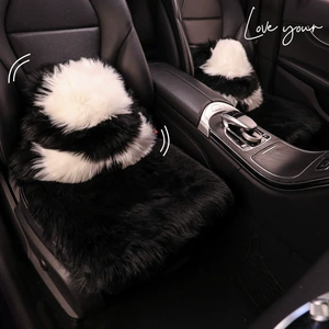 Cross-Border Long-Haired Panda Pillow Car Plush Cushion Chair Cushion Internet Celebrity Cute Red Panda Winter