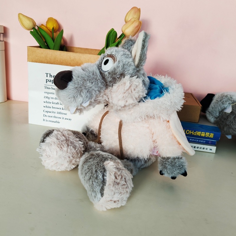 Comercio exterior lobo oveja muñeca camuflaje lobo juguete de peluche oveja dormida muñeca de trapo infantil con piel de oveja regalo de muñeca de lobo