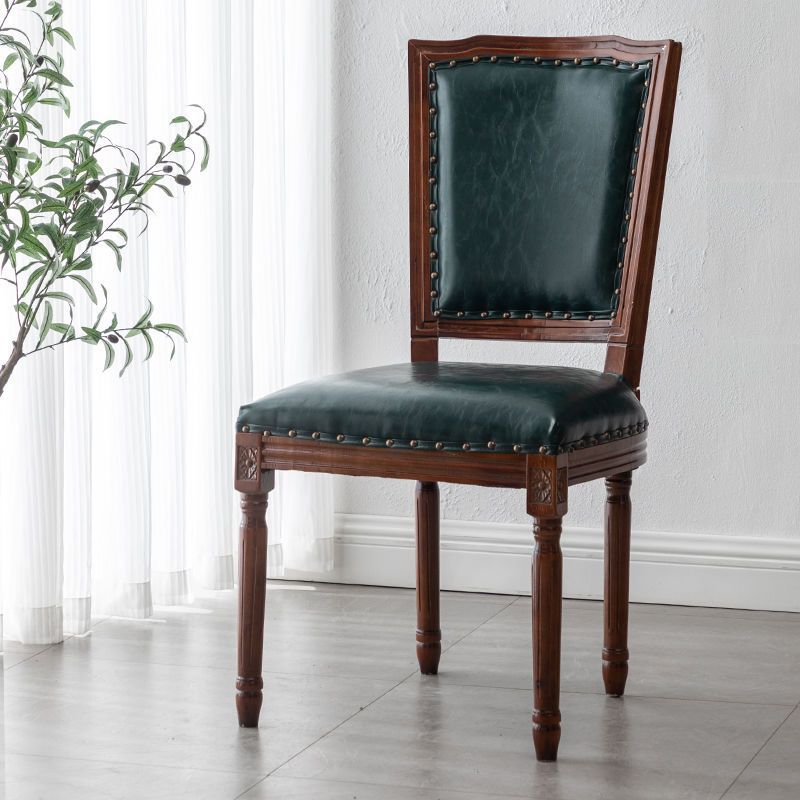 实木复古家用餐厅餐椅咖啡厅靠背凳子北欧式美式简约乡村化妆椅g^