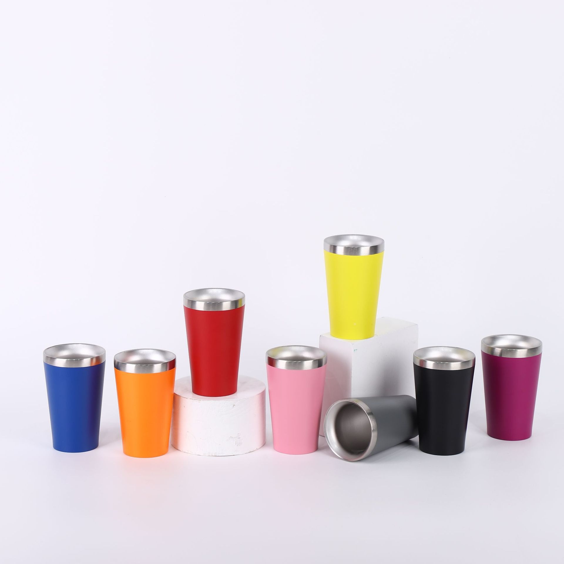 Transfronterizo 304 acero inoxidable doble taza de aislamiento 16oz taza de cerveza de oficina doméstica taza de automóvil portátil taza de automóvil mayorista