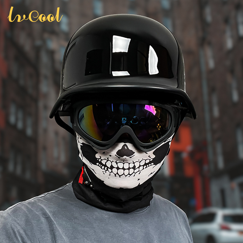 Casco retro certificado 3C, casco de soldado alemán, casco de motocicleta, casco de seguridad para vehículos eléctricos