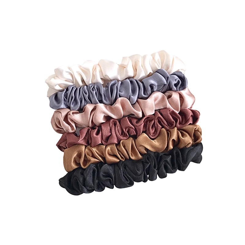 Elegante satén francés anillo de cabello de intestino grande con base de cabello cuerdas de cabeza coreana joyería de cabello correa