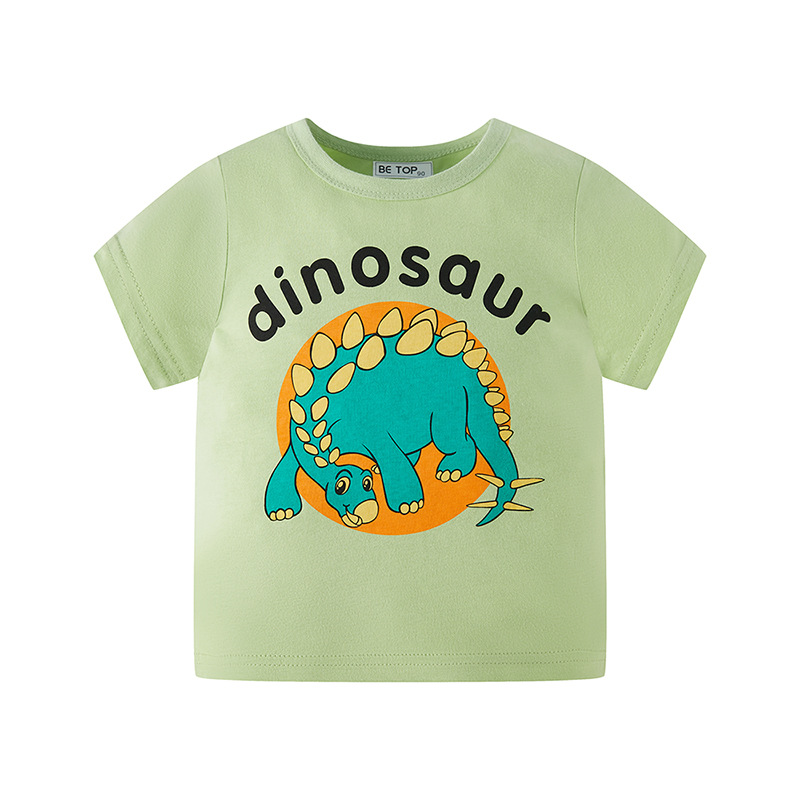 Betop Camiseta de manga corta para niños ropa de verano para niños ropa de dinosaurio de algodón de media manga para niños ropa para niños entrega de una pieza