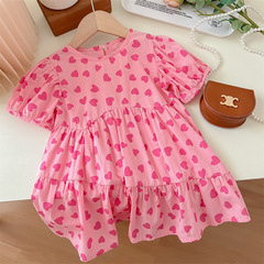 Little Girls' Summer Dress 2024 New Arrival Children's Fashion Cute Girls Thin Princess Dress for Young Children