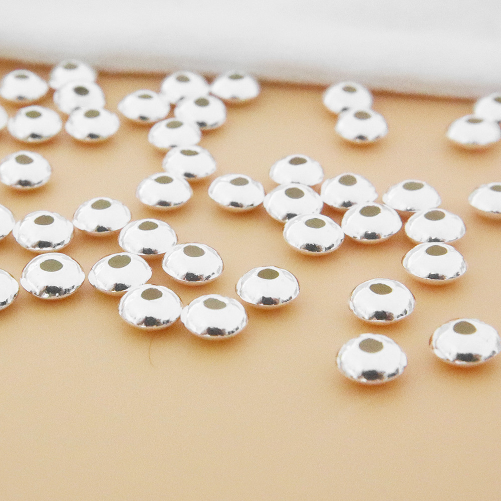 3g Weight Beads Jewelry Making Type DIY Jewelry Accessories Classification 1 Piece Quantity 925 Sterling Silver Material Solid Color Pattern Simple Style Style 1 Piece 925 Sterling Silver Solid Color Jewelry Accessories 4