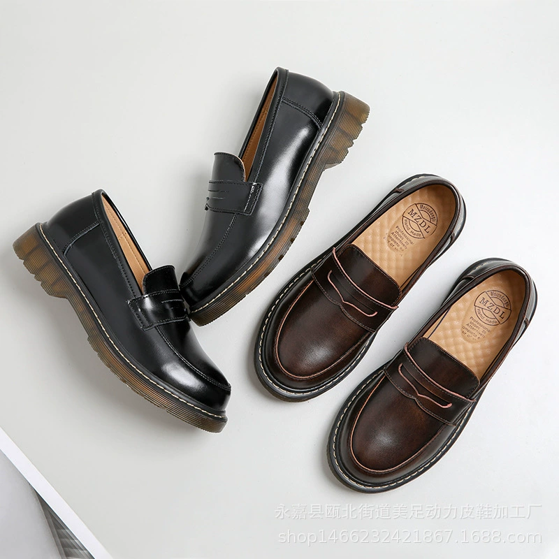 Обувь Meizu Power в японском стиле JK 2021, новый стиль без шнуровки, кожаные туфли на плоской подошве в стиле ретро для женщин