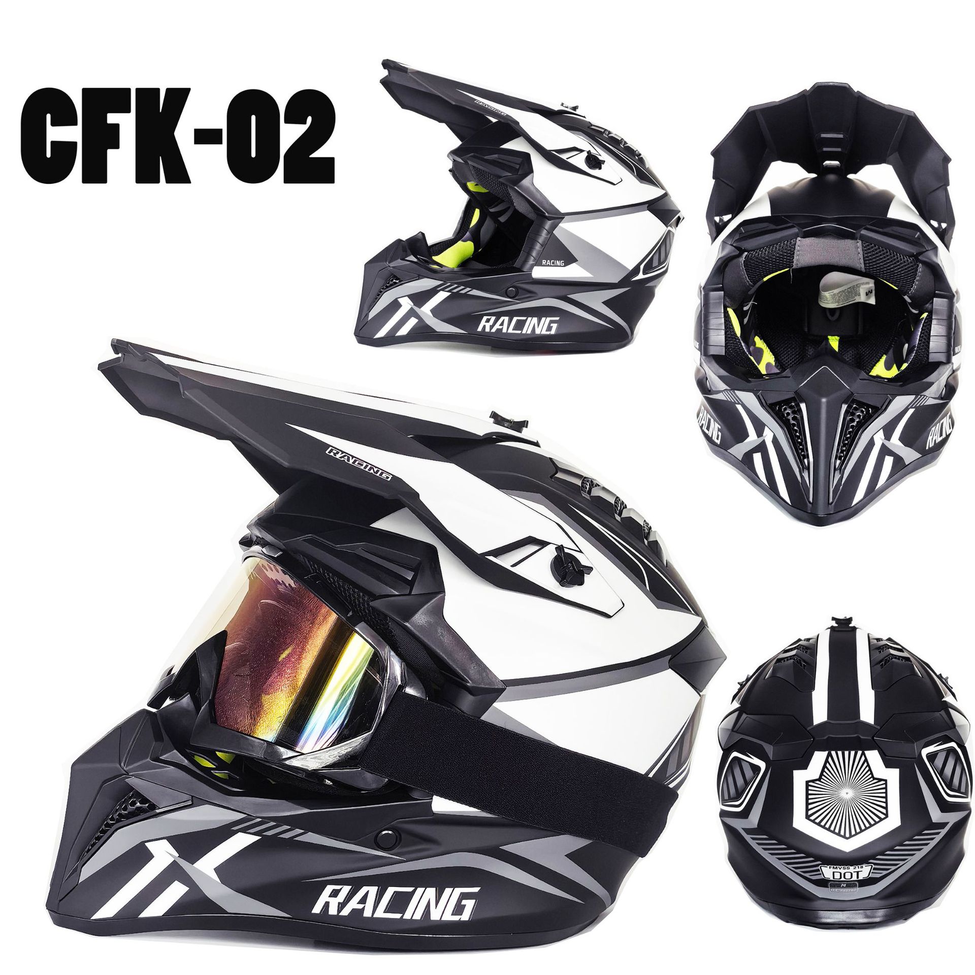 Adult and Children's Motorcycle Helmets Dot Certified Electric Vehicle Bicycle Helmets Off-Road Helmets C Full-Face Motorcycle Helmets