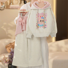 女童套装春秋2025新款洋气儿童时髦女孩秋装休闲拉布布卫衣两件套