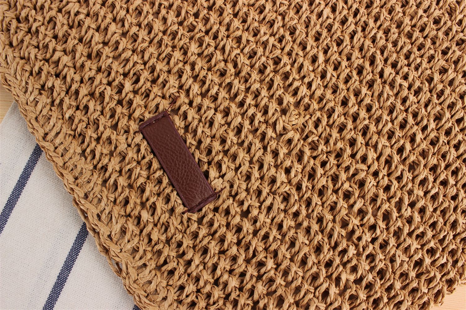 Spring&Summer Season Women's Small Spring&summer Straw Solid Color Vacation Square Zipper Straw Bag