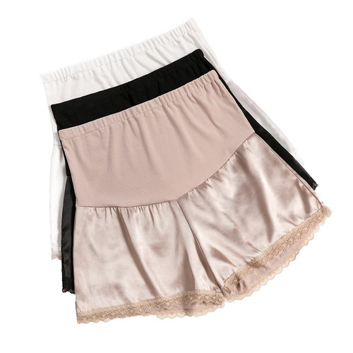 Maternity safety pants, summer thin, anti-exposure, can be worn outside, adjustable bottoming, high-waisted three-point pants wholesale