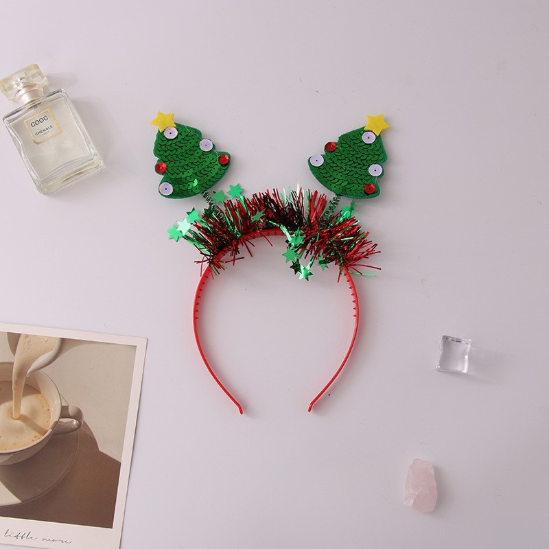 Venta caliente árbol de Navidad unicornio tocado Navidad fiesta de vacaciones vestido lindo diadema directo de fábrica de Navidad