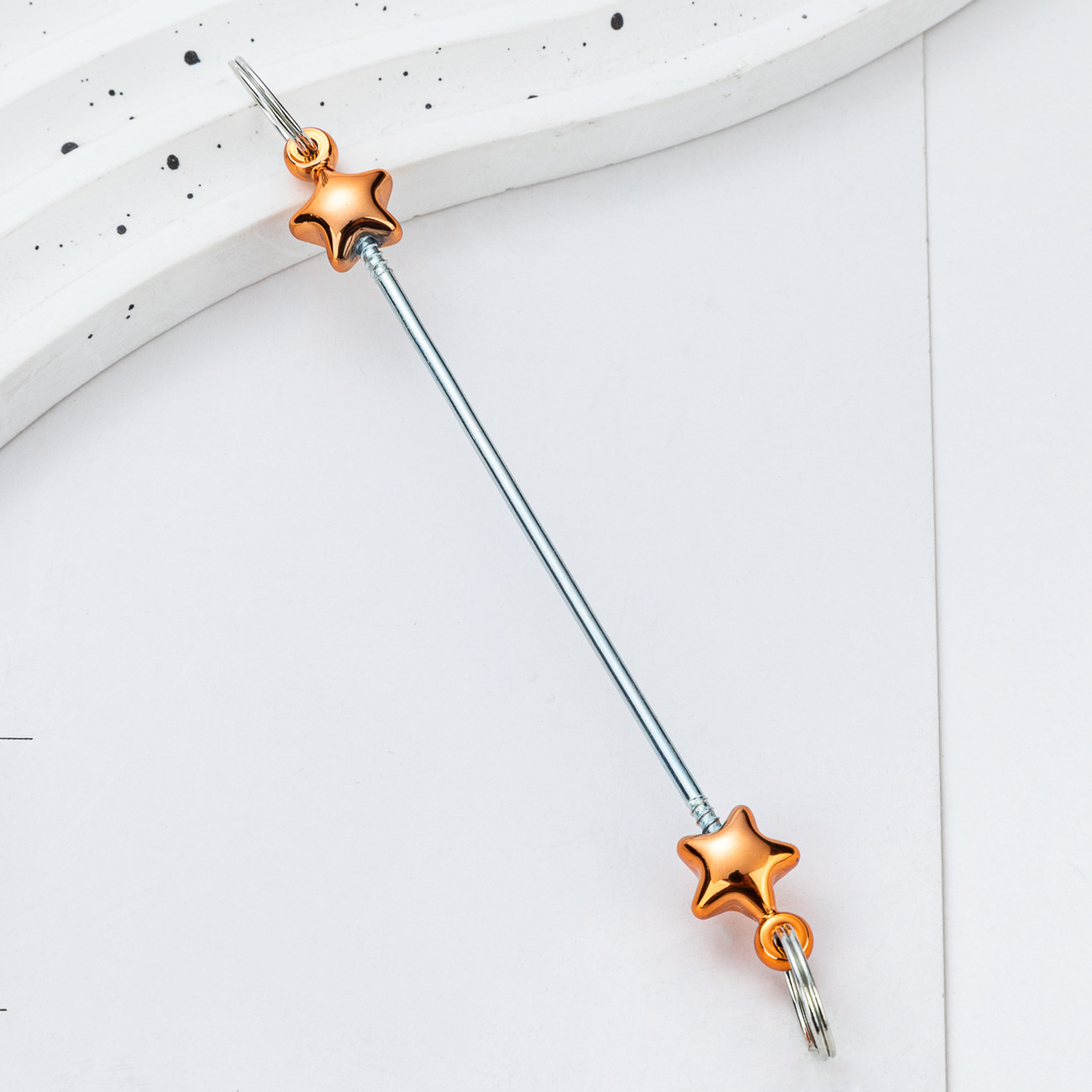 Creativo colgante de accesorios de llavero de amor con cuentas de bricolaje nuevo poste de plástico con cuentas accesorios de llavero con cuentas