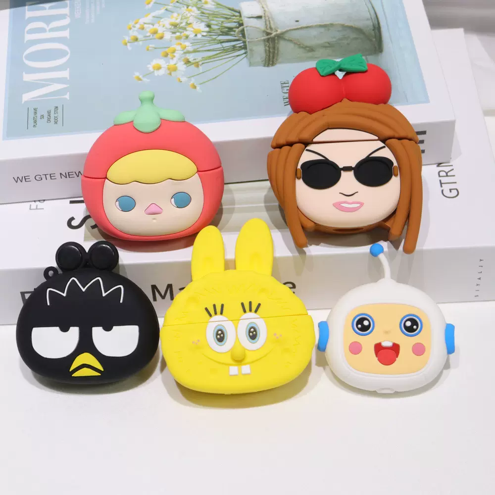 定制硅胶耳机壳纯色卡通保护套手机壳平板保护套儿童相机防摔软壳